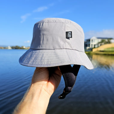 'BLOCK OUT' Surf Hat - Grey