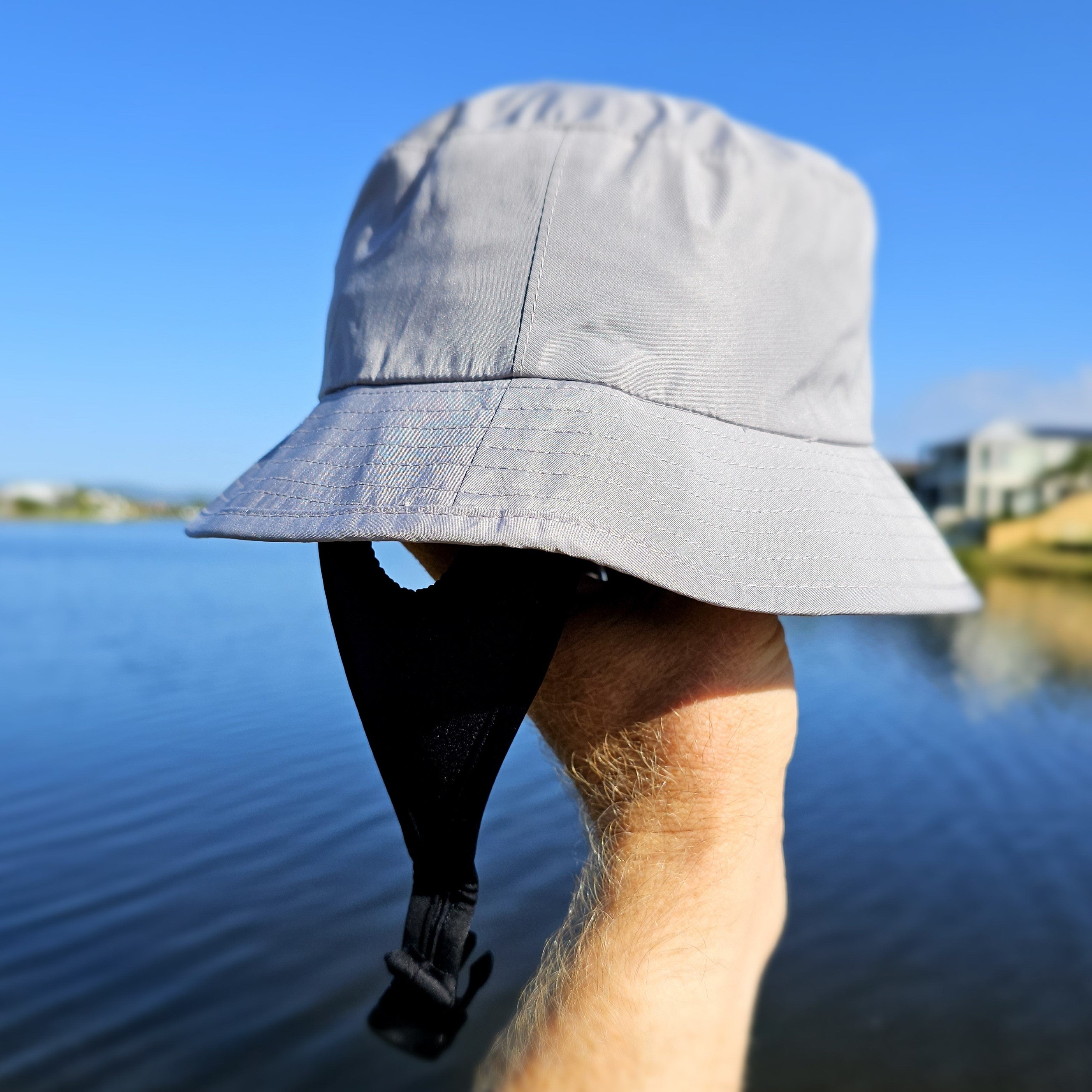'BLOCK OUT' Surf Hat - Grey