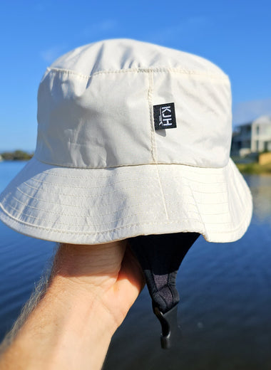 'BLOCK OUT' Surf Hat - White