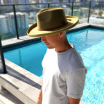 "PENCIL BRIM" Fedora - Moss