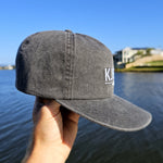 'Summer Vibes' Unconstructed 5 Panel - Stonewash Black