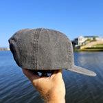 'Summer Vibes' Unconstructed 5 Panel - Stonewash Black