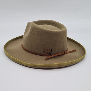 'PENCIL BRIM' Fedora - Moss