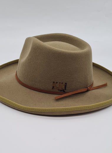 'PENCIL BRIM' Fedora - Moss