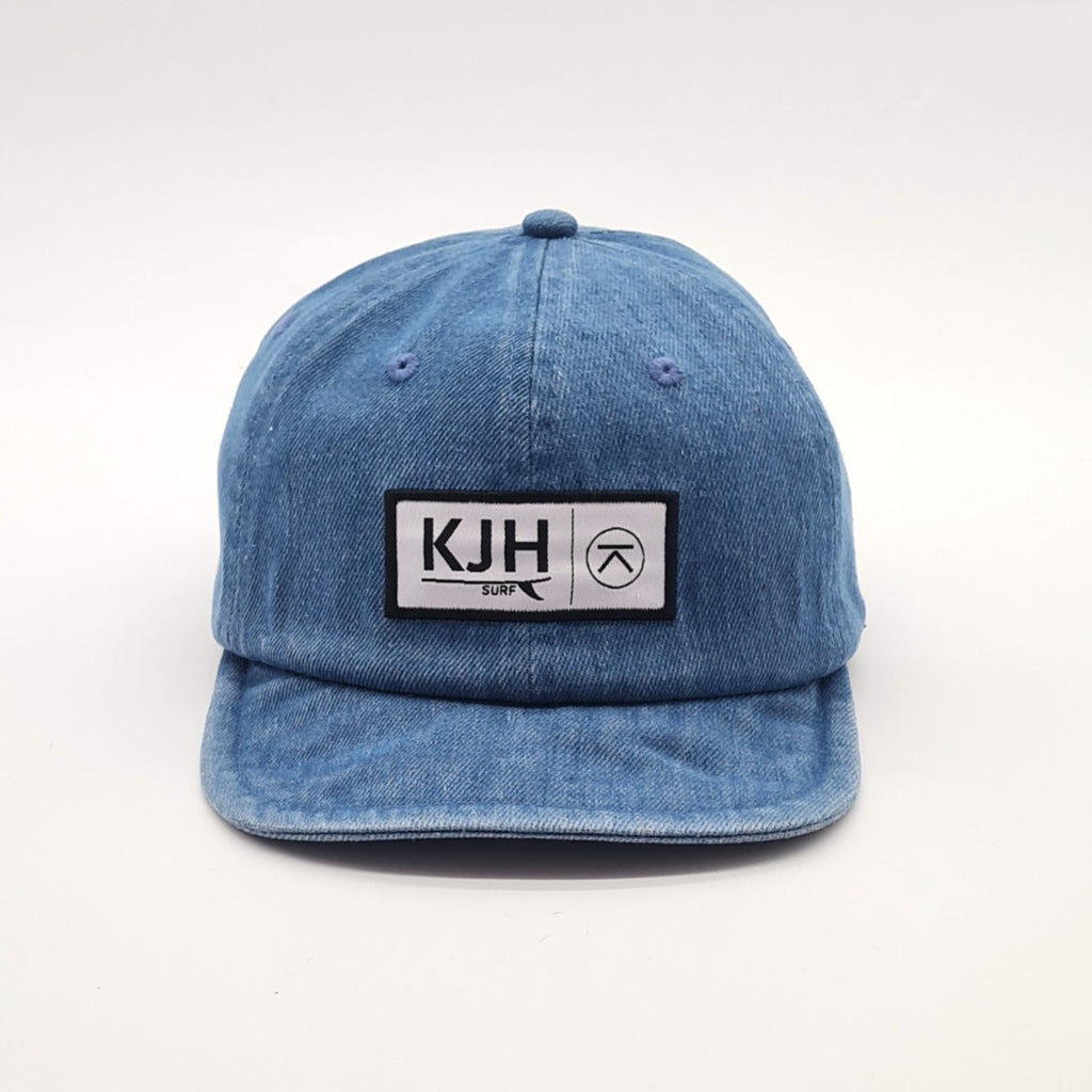 Short Brim 6 Panel Cap - Blue Denim