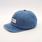 Short Brim 6 Panel Cap - Blue Denim