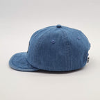Short Brim 6 Panel Cap - Blue Denim