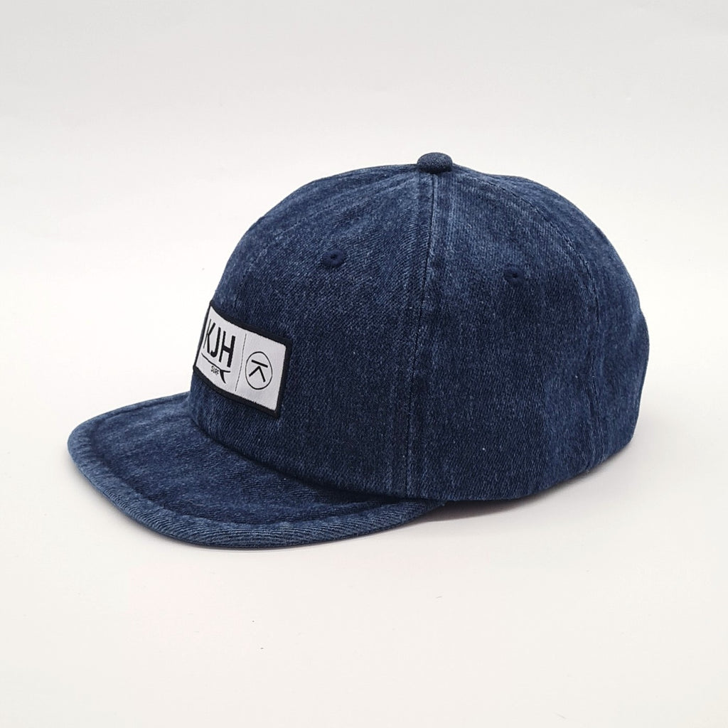 Short Brim 6 Panel Cap - Dark Denim