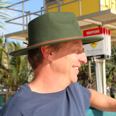 BURLEIGH BEACH Fedora - Forrest Green